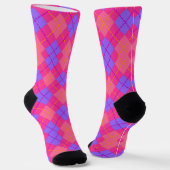 Roze en blauwe argyle-patroon sokken (Gebogen)
