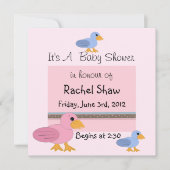 Roze en blauwe Baby Baby shower Kaart (Voorkant)