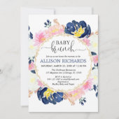 Roze en blauwe baby brunch douche, genderneutraal kaart (Voorkant)