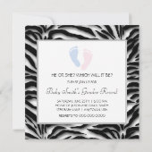 Roze en Blauwe Baby Feet Gender Reveal Kaart (Achterkant)