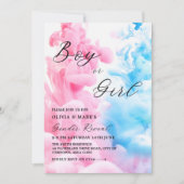 Roze en blauwe Baby Kaart (Voorkant)