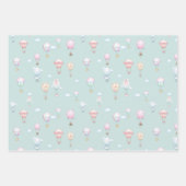 Roze en blauwe Baby papierflatset Inpakpapier Vel (Voorkant 3)