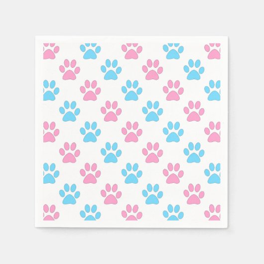 Roze en blauwe baby patroon servet (Voorkant)