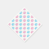 Roze en blauwe baby patroon servet (Hoek)