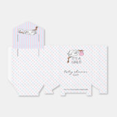 Roze en blauwe Baby shower onthullen Bedankdoosjes (Uitgevouwen)