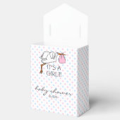 Roze en blauwe Baby shower onthullen Bedankdoosjes (Geopend)