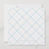 Roze en blauwe Baby shower onthullen Kaart (Achterkant)