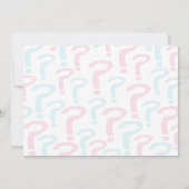 Roze en blauwe Baby shower onthullen Partij Kaart (Achterkant)