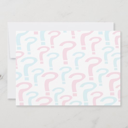 Roze en blauwe Baby shower onthullen Partij Kaart (Achterkant)