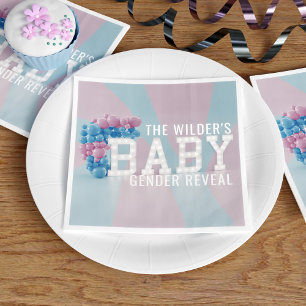 Roze en blauwe Baby shower van de partij Servet
