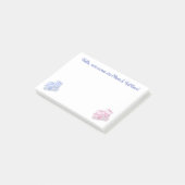 roze en blauwe baby sokken post-it® notes (Schuin)