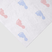 Roze en blauwe Baby voetafdrukken 10 lb-papier voo Tissuepapier (Detail)