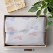 Roze en blauwe Baby voetafdrukken 10 lb-papier voo Tissuepapier (Geschenk)