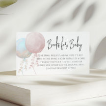 Roze en blauwe ballon onthullen boeken voor Baby