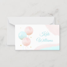 Roze en blauwe ballonnen jongen of meisje