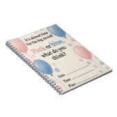 "Roze en Blauwe Ballonnen Notitieboek  (Rechterzijde)