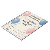 "Roze en Blauwe Ballonnen Notitieboek  (Linkerzijde)