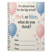 "Roze en Blauwe Ballonnen Notitieboek  (Voorkant)