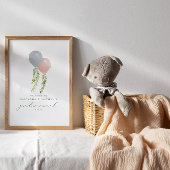 Roze en blauwe ballonnen poster