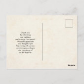  roze en blauwe Bedankt voor het grenshuwelijk Briefkaart (Achterkant)