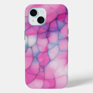 roze en blauwe bellen iPhone 15 case