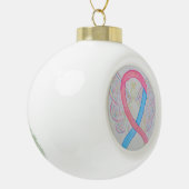 Roze en Blauwe Bewustheid Guardian Angel Ornament (Links)