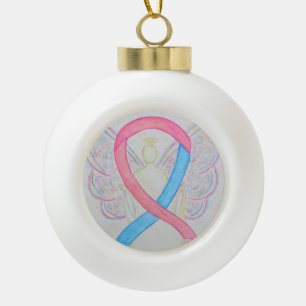 Roze en Blauwe Bewustheid Guardian Angel Ornament