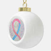 Roze en Blauwe Bewustheid Guardian Angel Ornament (Rechts)