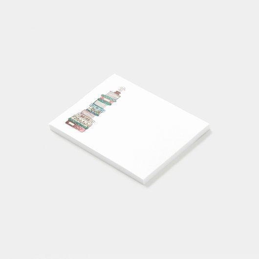 Roze en blauwe bladwijzer plakbiljetten post-it® notes (Schuin)