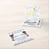 Roze en blauwe bloedstolling Baby Kartonnen Onderzetters (Insitu)