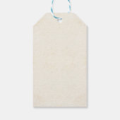 Roze en Blauwe Bloem Frame Fancy Dank Je Cadeaulabel (Achterkant)