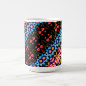 Roze en blauwe bloem koffiemok (Center)