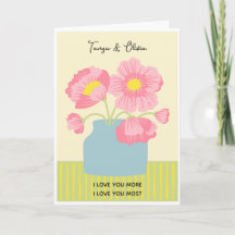 Roze en blauwe bloem Ontwerp