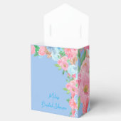 roze en blauwe bloemen bedankdoosjes (Geopend)