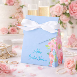 roze en blauwe bloemen bedankdoosjes