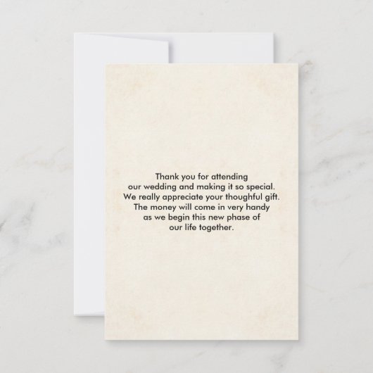 Roze en blauwe bloemen Fancy Lijst Weddenschap Bedankkaart (Achterkant)