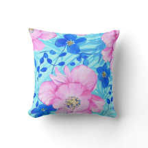 Roze en blauwe bloemen