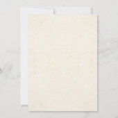 Roze en blauwe bloemen op Faux Parchment Wedding Kaart (Achterkant)