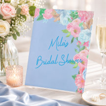 roze en blauwe bloemen