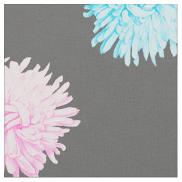 Roze en blauwe bloemen stof