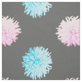Roze en blauwe bloemen stof (Swatch)