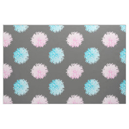 Roze en blauwe bloemen stof