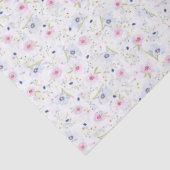 Roze en blauwe bloemen tissuepapier (Detail)