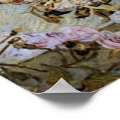 Roze en blauwe bloemen van Van Gogh Poster (Hoek)