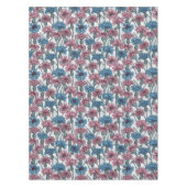 Roze en blauwe bloemen, wilde bloemen op wit tafelkleed (Voorkant)