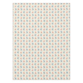 Roze en blauwe bloemenvierkanten tafelkleed (Voorkant)