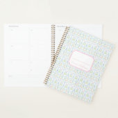 Roze en Blauwe Bloemige Grandmillennial Planner (Display)