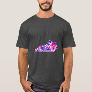 Roze en Blauwe Bloemige Kentucky Oversized T-shirt
