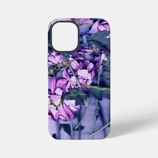 Roze en Blauwe Bloemige PopSocket iPhone Hoesje (Achterkant)