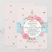 Roze en blauwe bloesems kaart (Voorkant / Achterkant)